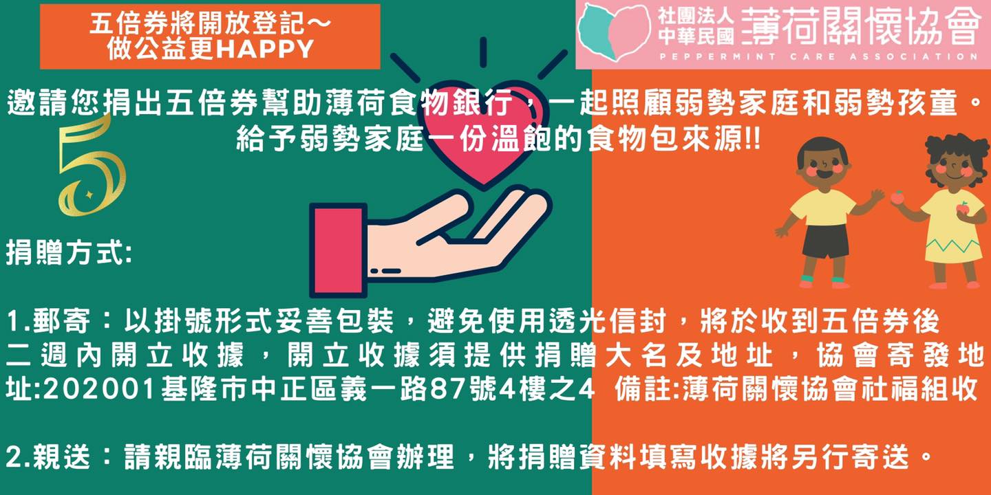 五倍券開放登記 做公益更HAPPY(標題圖檔)